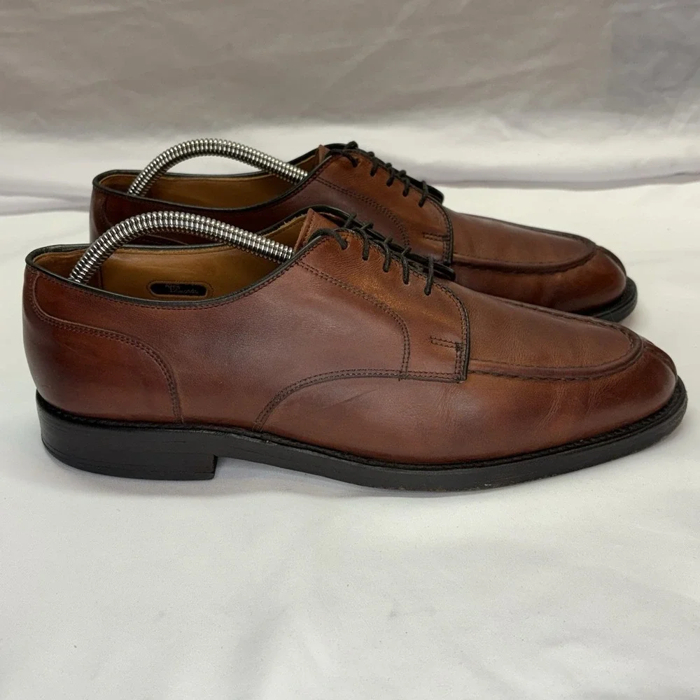 Allen Edmonds Bradley Split Toe Brown‎ Leather Shoes Mens 9.5 D